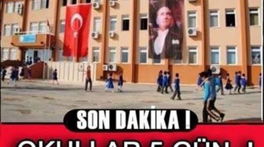 Son Dakika Okullar 5 G&uuml;n Tatil Peki Ama Neden?