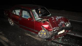 Manisa’daki trafik kazasında 2 kişi yaralandı