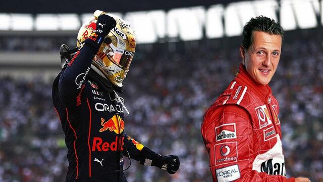 Max Verstappen bunu da yaptı! Michael Schumacher'i geride bıraktı, F1 tarihine geçti...