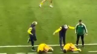 Ekranlara yansımamıştı! Jesus yerde yatan İstanbulsporlu oyuncuya önce tepki gösterdi, sonra başını okşadı