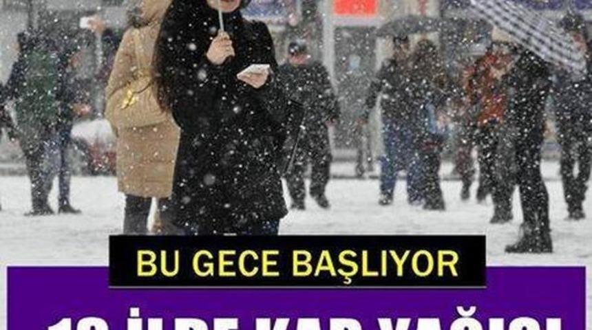 Bu Gece Başlıyor 13 İlde Şiddetli kar Yağışı İşte O İller