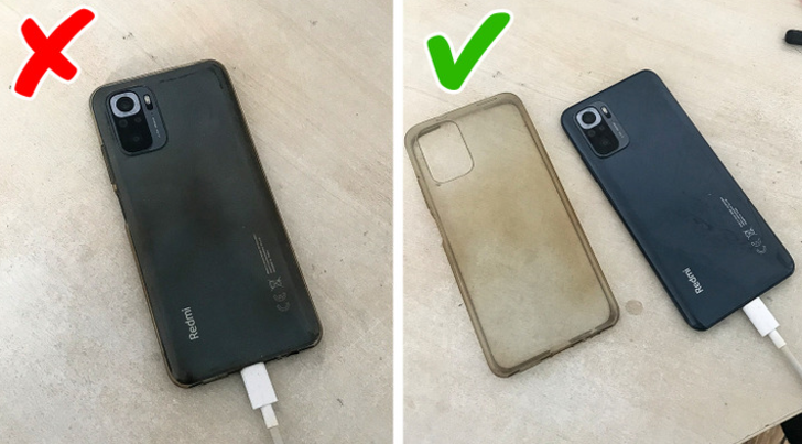 Telefonunuzu şarj ederken kılıfından çıkartın 