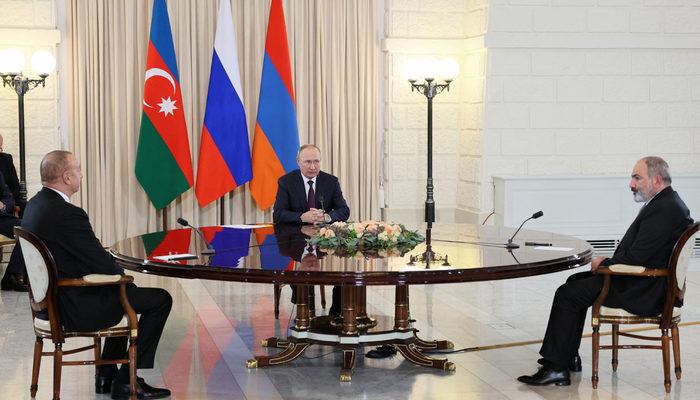 Soçi'de, Rusya-Azerbaycan-Ermenistan arasında kritik zirve! Putin duyurdu: Ortak bildiri kabul edildi
