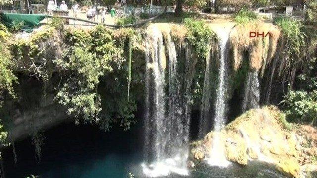 Düden Selalesi artık taşıma suyla akıyor