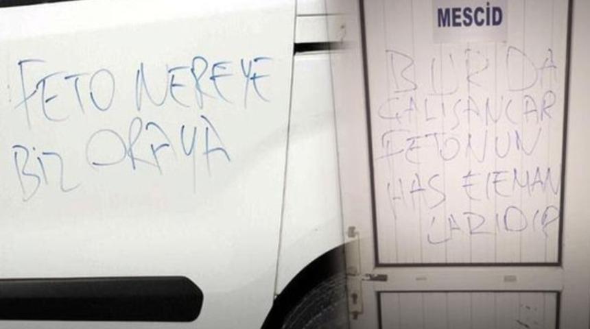 FETÖ yazılaması yapan memur gözaltına alındı