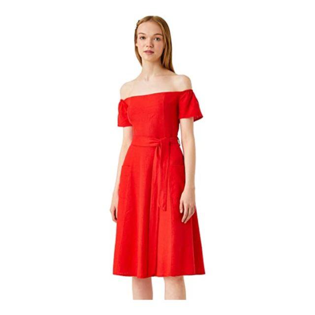 Duygu Özaslan'ın beğenilen kırmızı elbisesine alternatif ürün önerileri
