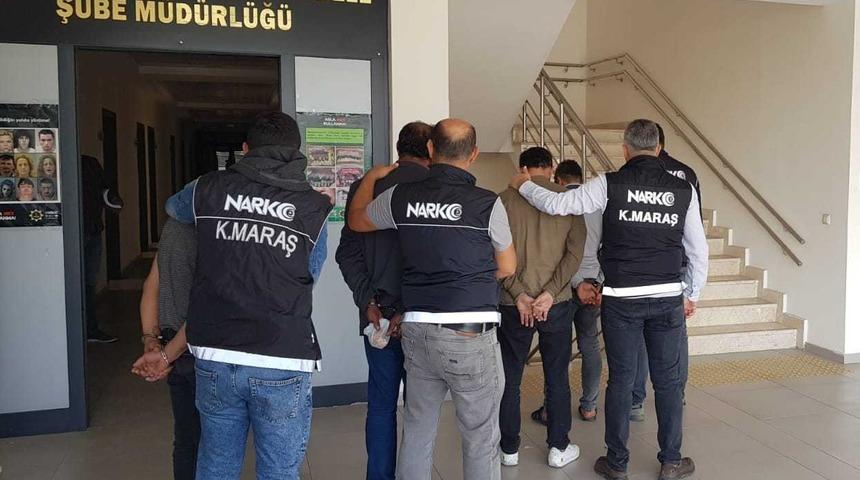 Kahramanmaraş'ta uyuşturucu operasyonunda yakalanan 4 zanlı tutuklandı