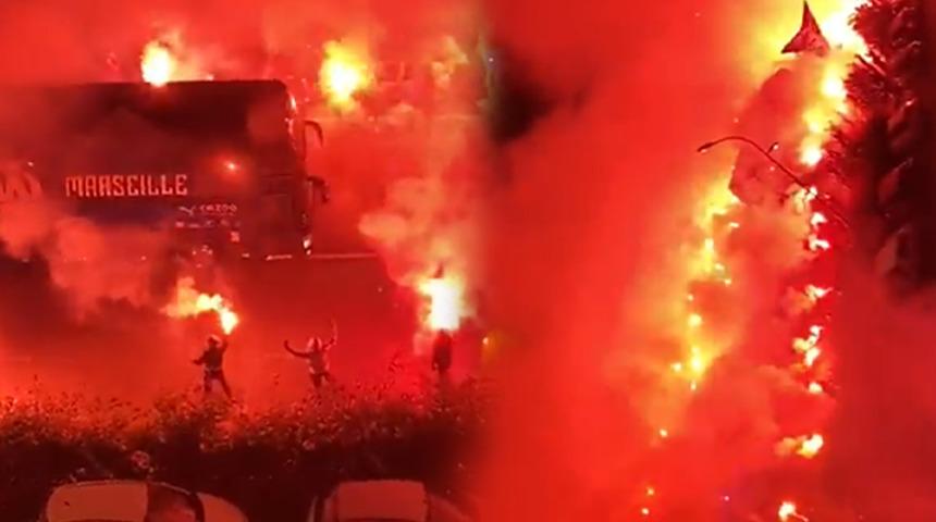 Marsilya taraftarı işi biraz abarttı! 12 bin kişiyle inanması zor gösteri...