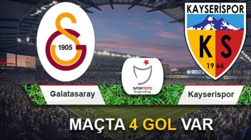 Galatasaray Kayserispor maçı 2. yarı canlı izle: Maçta 4 gol var!