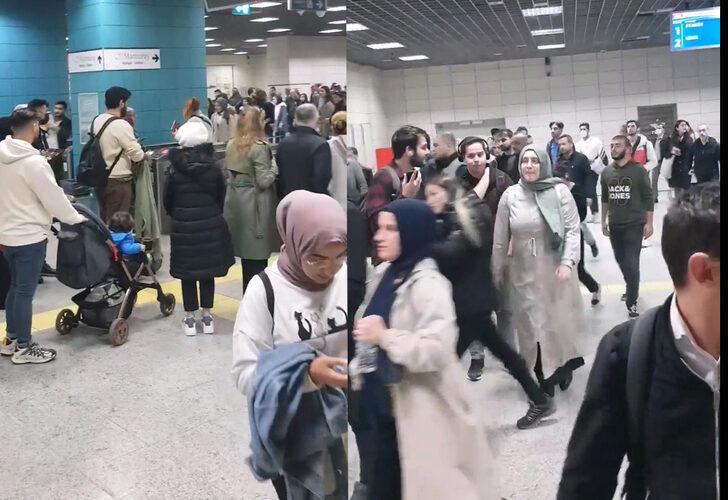 Marmaray'da büyük panik! Yolcular dışarı çıkarıldı: Derhal peronları terk edin