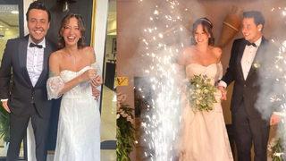 Güldür Güldür Show'un Bahadır'ı Burak Topaloğlu ile Ezgi Tanır evlendi! İşte nikâhtan kareler