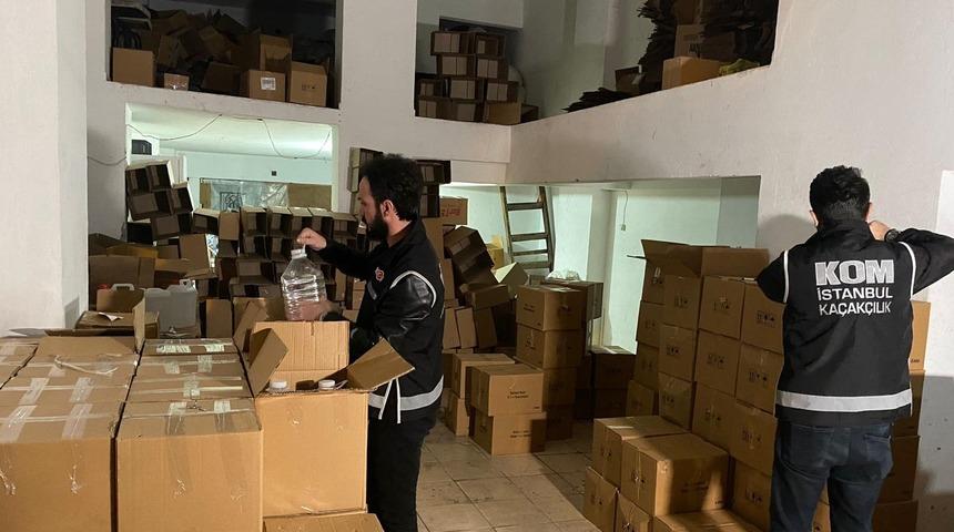 İstanbul'daki denetimlerde yaklaşık 10 ton etil alkol ele geçirildi