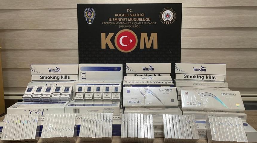 İzmit&rsquo;te bin 30 bandrols&uuml;z sigara ele ge&ccedil;irildi