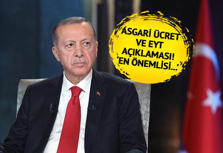 SON DAKİKA | Cumhurbaşkanı Erdoğan asgari ücret ve EYT için 'geri sayımı' başlattı! Canlı yayında 'en önemlisi' diyerek duyurdu