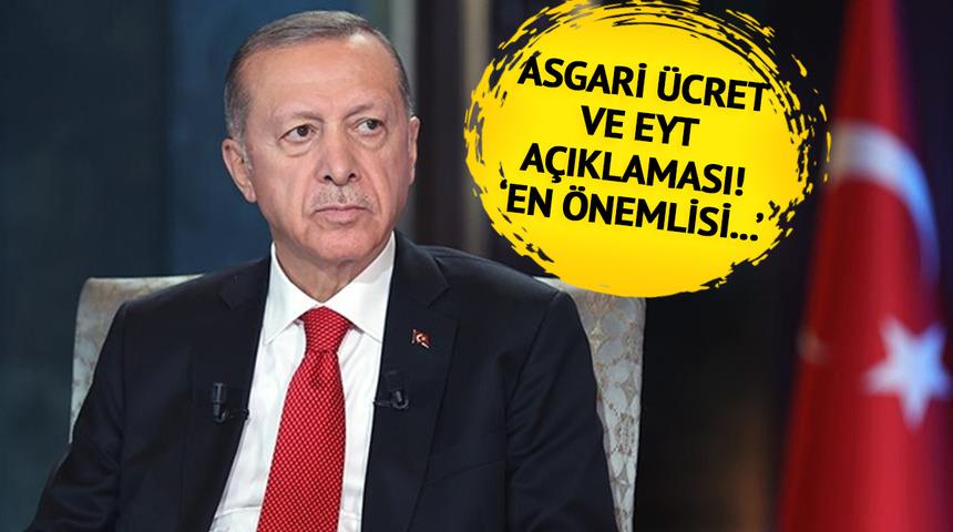 SON DAKİKA | Cumhurbaşkanı Erdoğan asgari ücret ve EYT için 'geri sayımı' başlattı! Canlı yayında 'en önemlisi' diyerek duyurdu