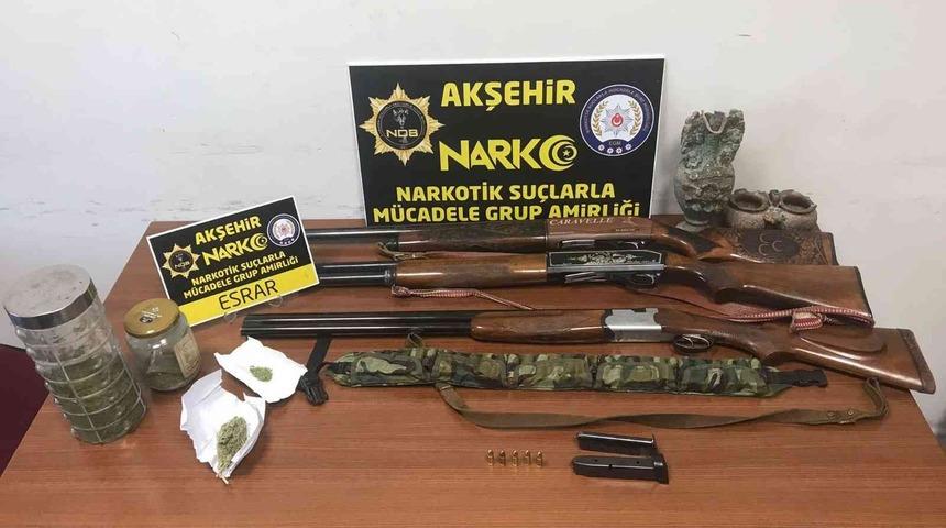 Konya&rsquo;da polis ve jandarmadan uyuşturucu operasyonu: 7 g&ouml;zaltı