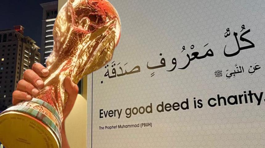 2022 FIFA Dünya Kupası öncesi Katar'dan dikkat çeken hamle! Hadisleri İngilizce'ye çevirip panolara astılar