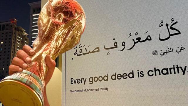 2022 FIFA Dünya Kupası öncesi Katar'dan dikkat çeken hamle! Hadisleri İngilizce'ye çevirip panolara astılar