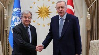 Cumhurbaşkanı Erdoğan, BM Genel Sekreteri Guterres ile görüştü! İstanbul Mutabakatı mesajı