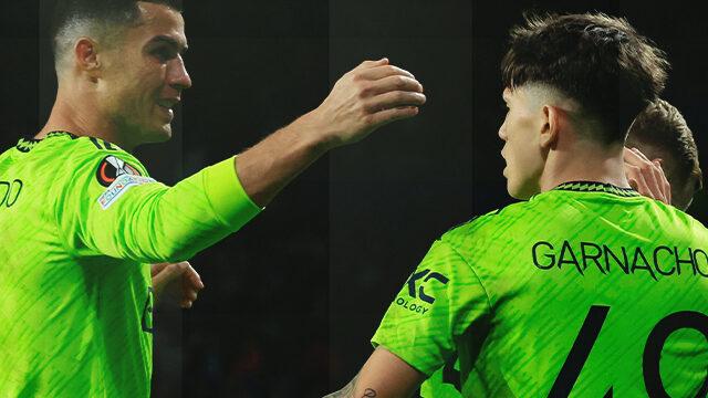 Kader bir araya getirdi! Manchester United'ın genç yıldızı Garnacho Ferreyra üç günlükken, gözyaşlarına şahit olduğu Cristiano Ronaldo ile bu kez beraber sevindi...