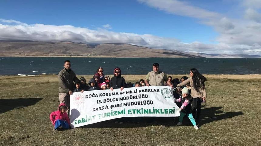 Kars’ta öğrenciler doğa gözlemi yaptı