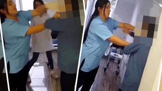Huzurevinde çekilen skandal görüntüler yürekleri sızlattı! Hemşire yaşlı kadına tokat atarken meslektaşları gülerek çekti