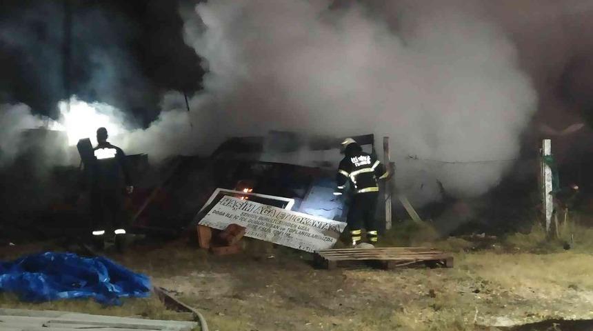 Bağ evinde korkutan yangın