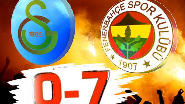 Galatasaray'dan Fenerbahçe'ye 7-0 göndermesi!