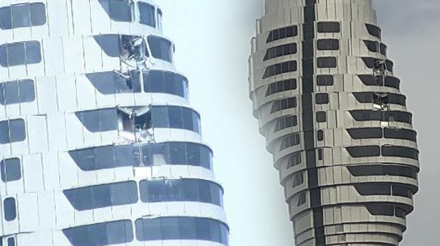 Vinçten düşen parçalar Çamlıca Kulesi'ne hasar verdi! Kule ziyarete kapatıldı