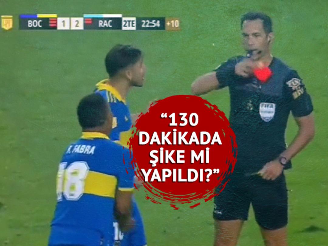 Son dakika: U&ccedil;an kuşa kırmızı kart &ccedil;ıktı! Boca Juniors - Racing Club ma&ccedil;ının 90+5. dakikasından sonra tam 11 futbolcu kızardı...