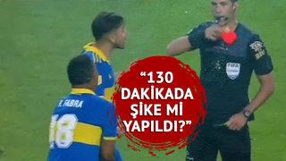 Son dakika: Uçan kuşa kırmızı kart çıktı! Boca Juniors - Racing Club maçının 90+5. dakikasından sonra tam 11 futbolcu kızardı...