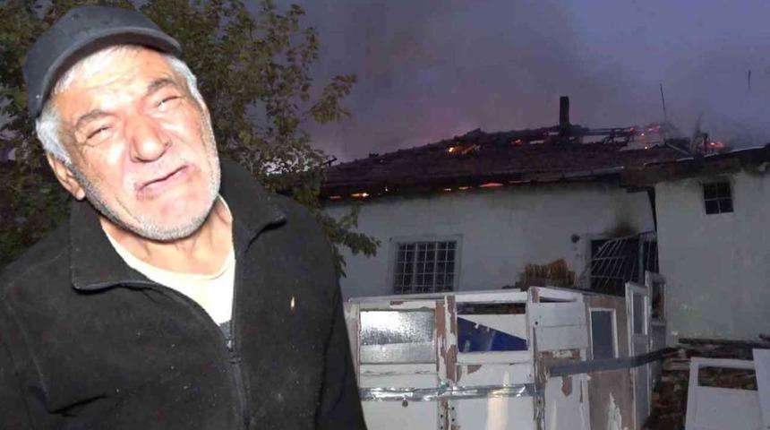 Kiraya verdiği evini alevler içinde gören ev sahibinin feryadı yürekleri dağladı! "6 senedir çöp topluyorum paralarım gitti"
