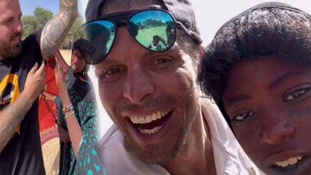 Medeniyetten uzakta yaşıyorlar! İlk kez dövme ve cep telefonu gören Afrika kabilesi üyelerinin tepkileri olay oldu