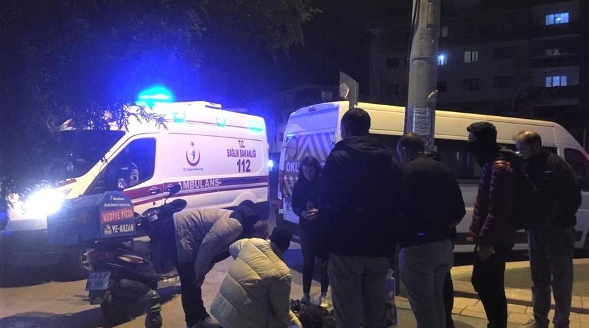 Şoför kaldırıma, kask yola fırladı