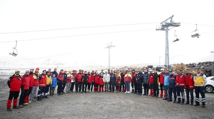 Erciyes'te yeni sezon öncesi kurtarma tatbikatı yapıldı