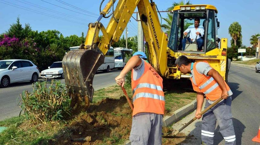 Manavgat Belediyesi’nden Kızılağaç’a modern sulama sistemi