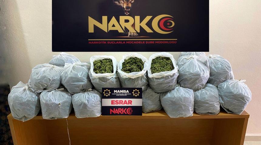 Manisa'da 26 kilogram esrar ele geçirildi