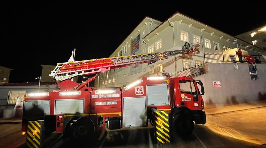 Muğla'daki KYK yurtlarında deprem tatbikatı yapıldı