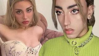 Cinsiyet değiştirmeden önce kalça dansı yaptığı anları paylaştı! Fenomen Mika Raun geceliğini giyip bacağını kaldırdı