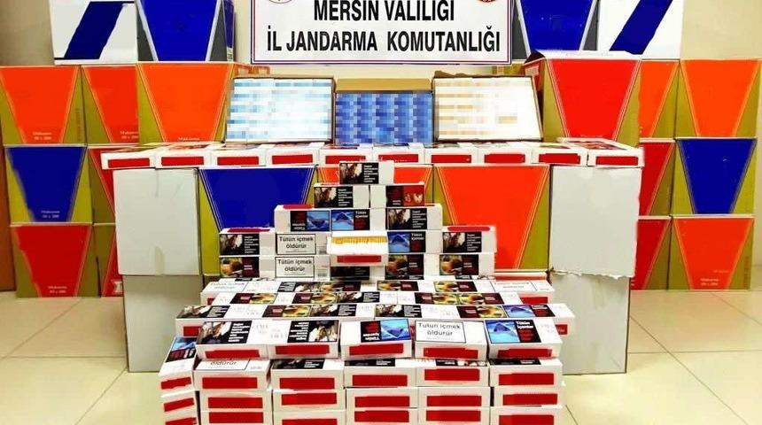 Mersin’de 500 bin adet kaçak makaron ele geçirildi