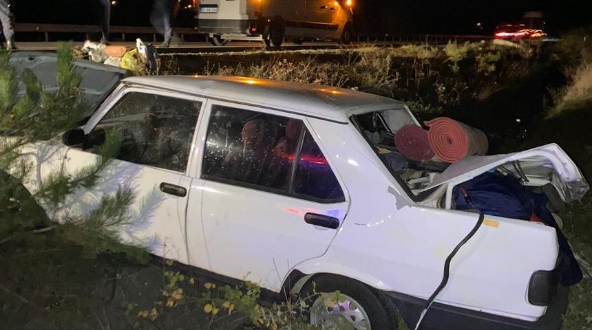 Sinop’ta otomobilin su kanalına devrildiği kazada bir kişi öldü