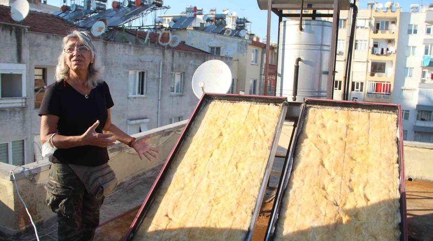 Güneş panellerinin çalındığını musluktan çamurlu su gelince anladı