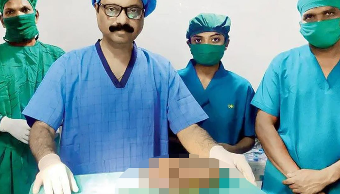 Midesinden çıkana doktorlar bile şaşırdı! Tam 1,2 kilo