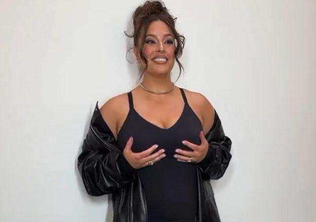 Vücudunun en seksi yerini söylemişti Ashley Graham göğüslerini salladığı anları paylaştı