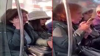 Marmaray’da çok ilginç ‘çöp’ kavgası! ‘Tanıdıklarım var, siz görürsünüz’