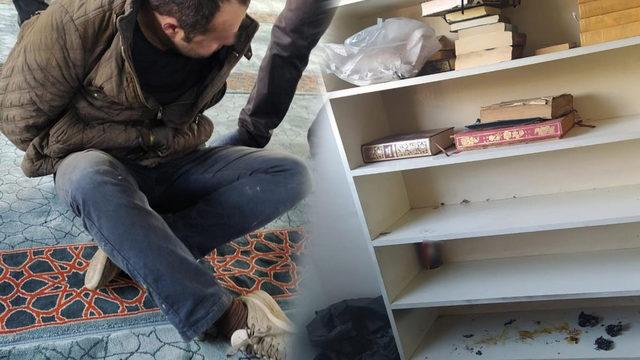 Skandal: Camiye içki şişesiyle girdi, sigara içti, Kur'an-ı Kerim'e tekme attı! Tepki çeken anlar kamerada