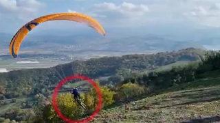 Paraşüte eli sıkışınca, korkunç şekilde can verdi