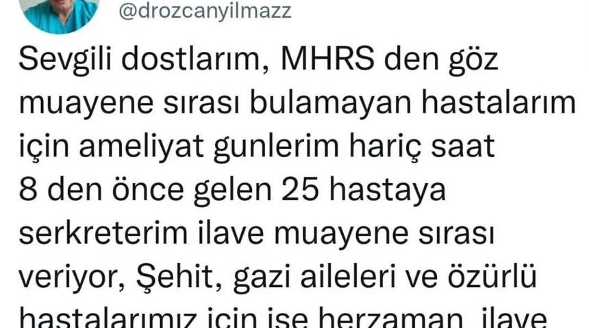 Doktordan randevu çağrısı: Gerekirse geç çıkarız