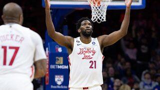 NBA'de Embiid'den 59 sayı, 11 ribaunt, 8 asist, 7 blokluk performans