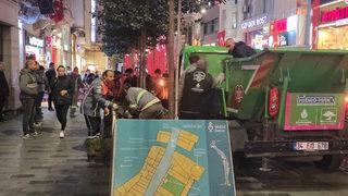 Terör saldırısı sonrası Valilik harekete geçti! Beton saksılar İstiklal Caddesi'nden kaldırılıyor